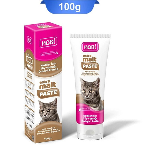 خمیر مالت گربه هوبی حاوی کلسیم و بیوتین وزن 100 گرم